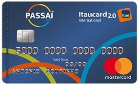 plástico do cartão Passaí Itaucard