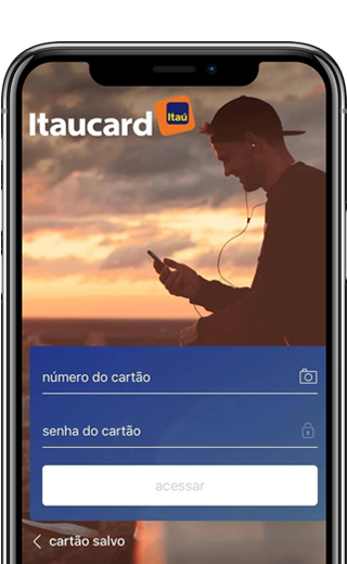 tela de login App Itaucard