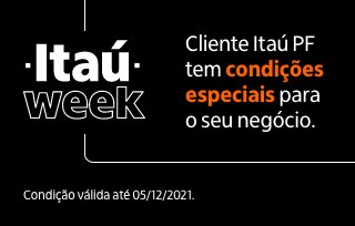 Main banner do "Itau Week com ofertas exclusivas"