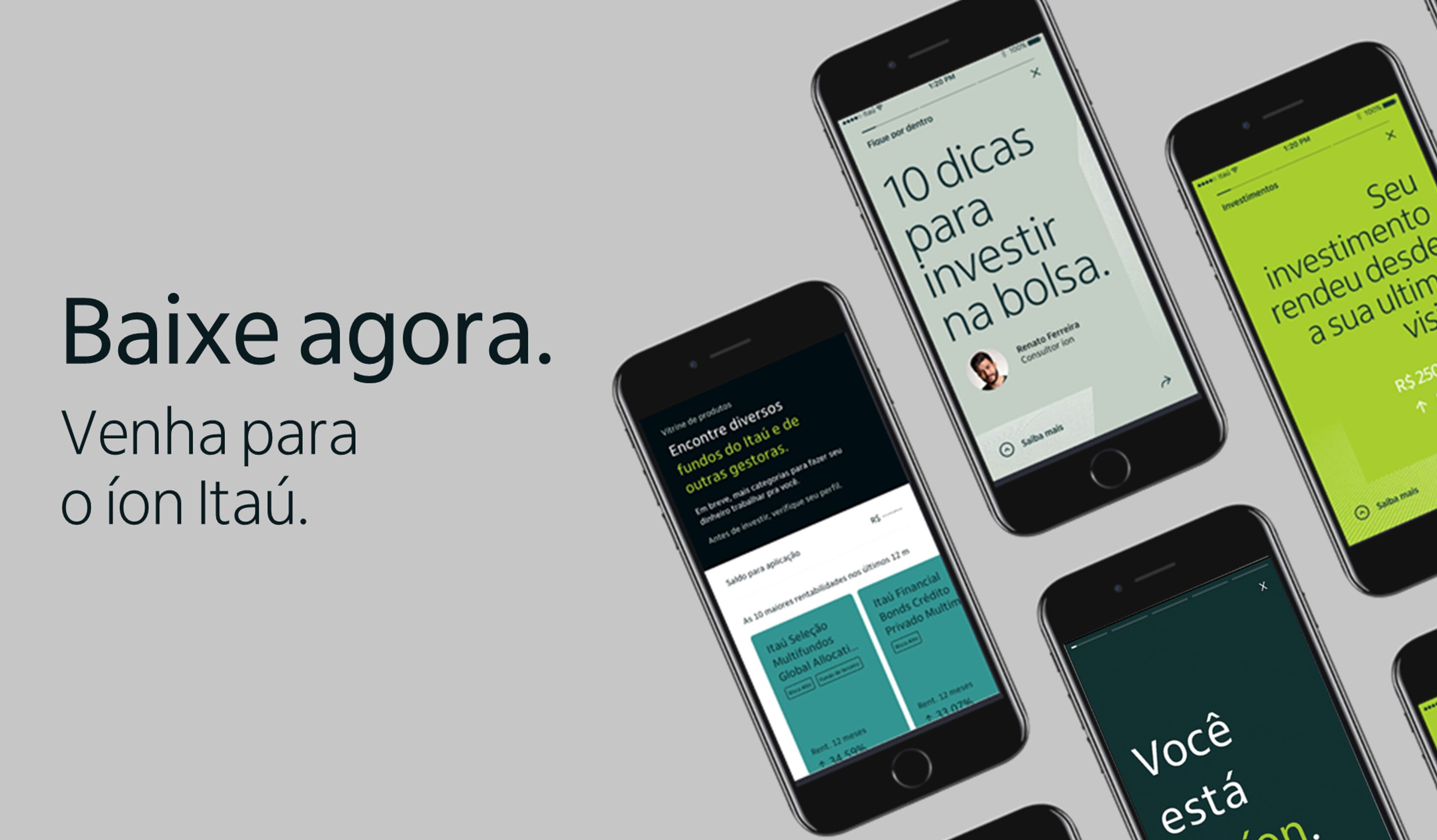 alguns celulares na tela e um qrcode para baixar o app