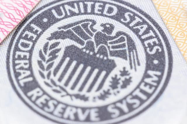 Brasão do Federal Reserve (Fed), o banco central dos Estados Unidos