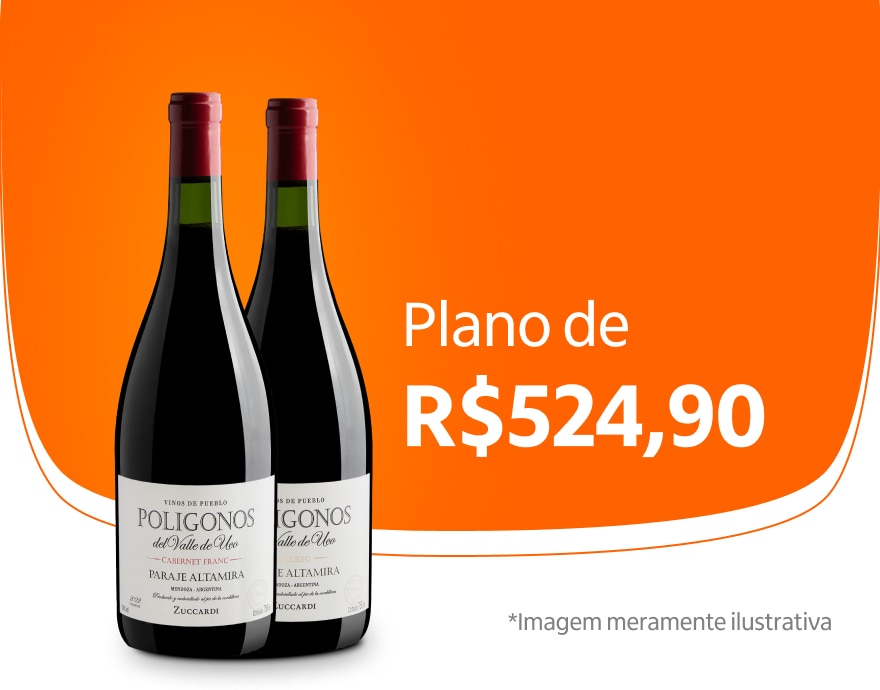 Banner com vinhos do plano Pra Impressionar por R$ 499,90