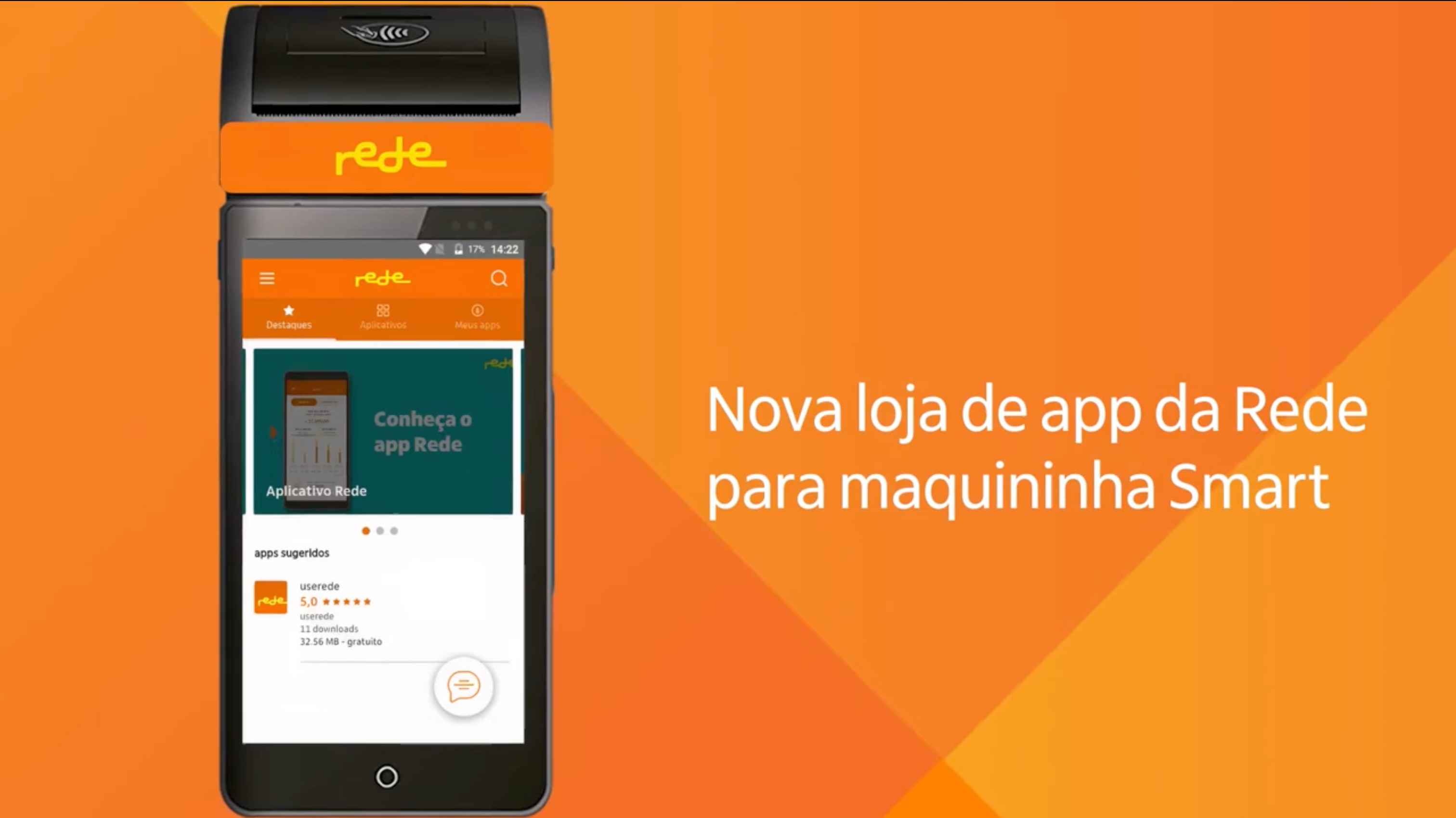 Nova loja de app da Rede para maquininha Smart