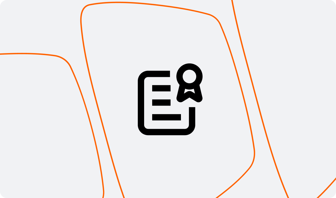 Ícone representando um certificado