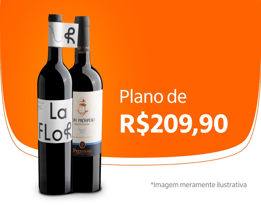 Banner com vinhos do plano Pra Apreciar por R$ 209,90