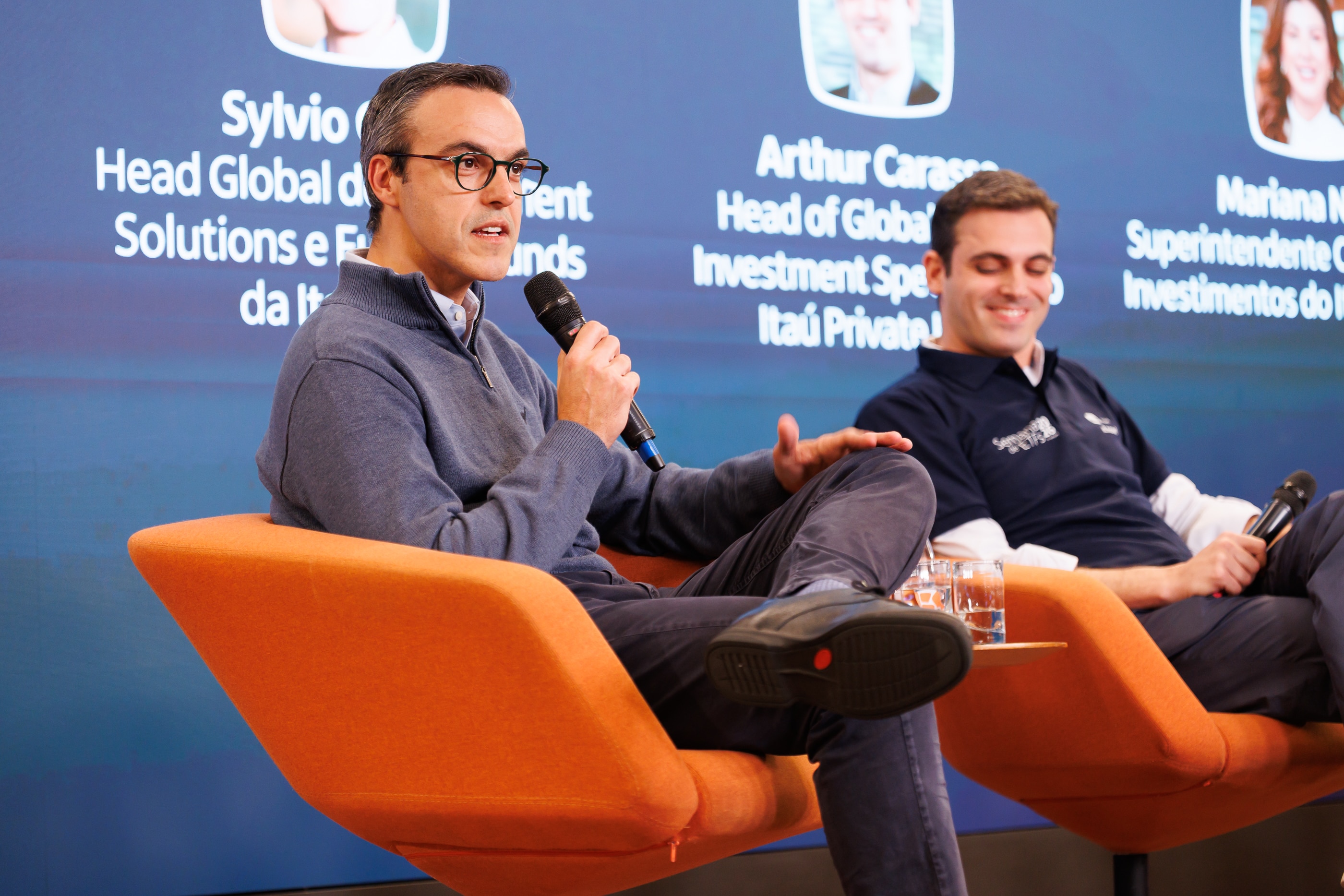 Os palestrantes do painel "Soluções que simplificam investimentos" da 6ª Semana de ETFs da Itaú Asset