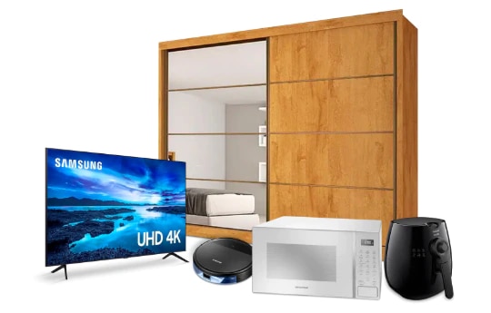 Imagem de produtos disponíveis no Itaú Shop.
