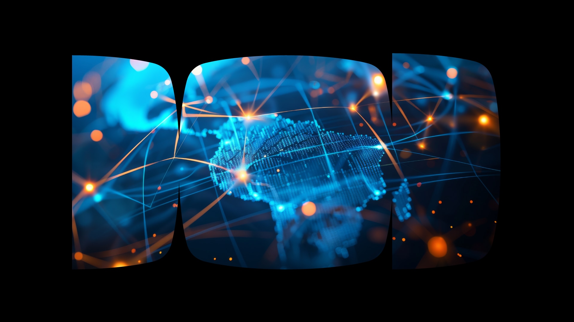 Interface gráfica com diversos gráficos em barras vermelhas e verdes, linhas de tendência e uma seta azul apontando para cima, simbolizando crescimento ou valorização no mercado