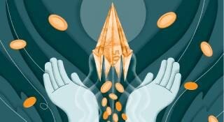 ilustração de duas mãos representando a escolha do melhor ativo