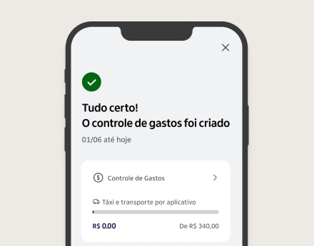 Ilustração celular acessando o controle de Gastos