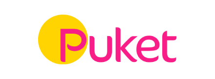 Imagem com fundo branco e logo da Puket.