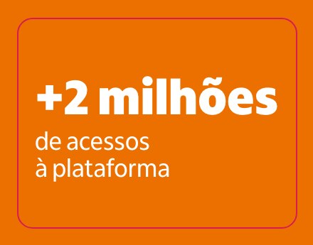 Mais de 2 milhões de acesso à plataforma.