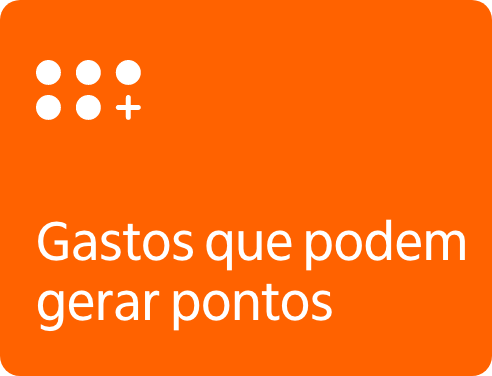 Gastos que podem gerar pontos