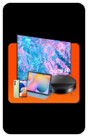 Vários produtos Samsung, como televisores, tablets e smartphones, disponíveis no programa Samsung no Itaú