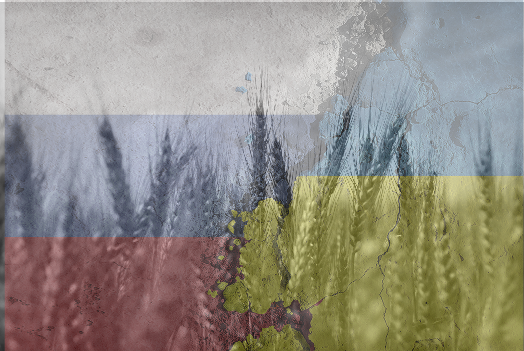 Bandeira Rússia e Ucrânia