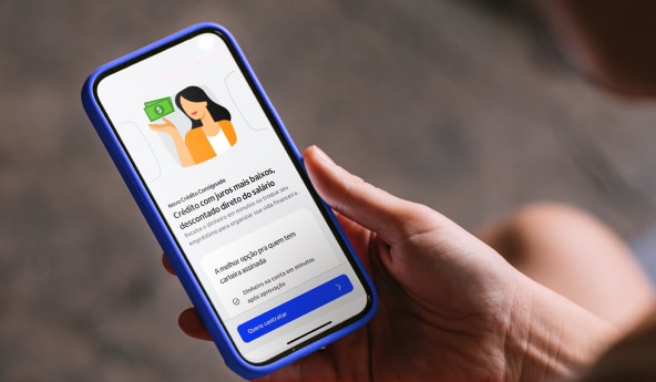 Aplicativo aberto no celular