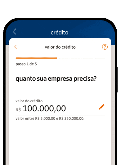 Aplicativo do Itaú Empresas aberto em um celular