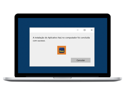 Computador com a tela de instalação do terceiro passo de instalação