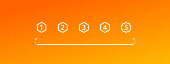 Gif animado mostrando os níveis do Minhas Vantagens