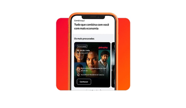 App Itaú com o Combinaqui na tela