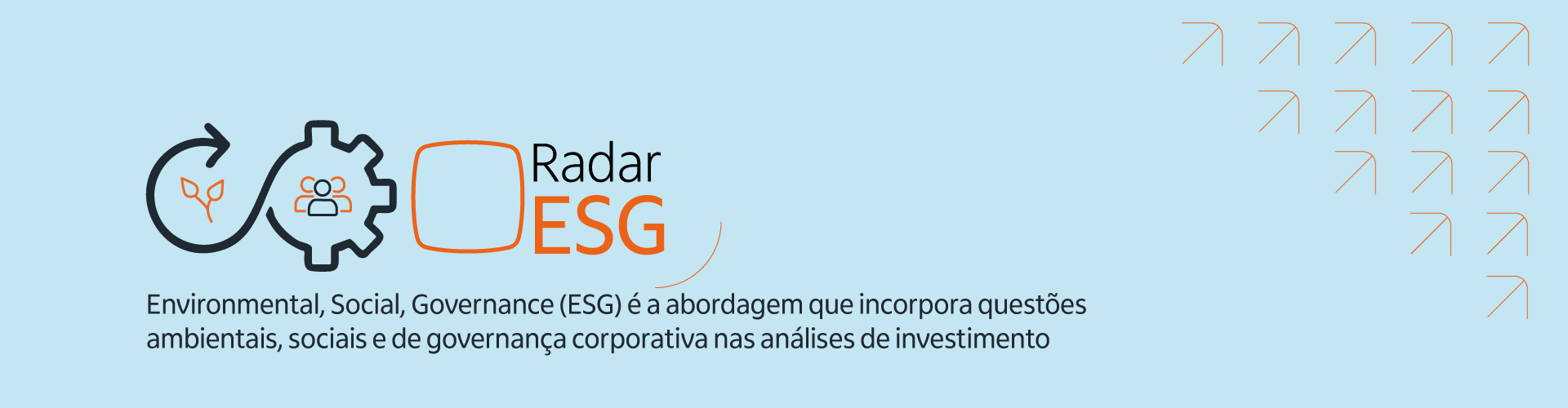 Capa do Radar ESG, com fundo na cor azul claro