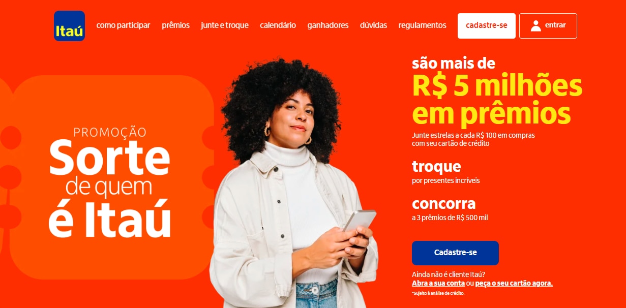 Imagem ilustrativa do artigo #ÉVerdadeiro | Itaú sorteará prêmios de R$ 500 mil