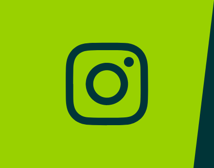 Logo do Instagram com fundo verde do Itaú Íon