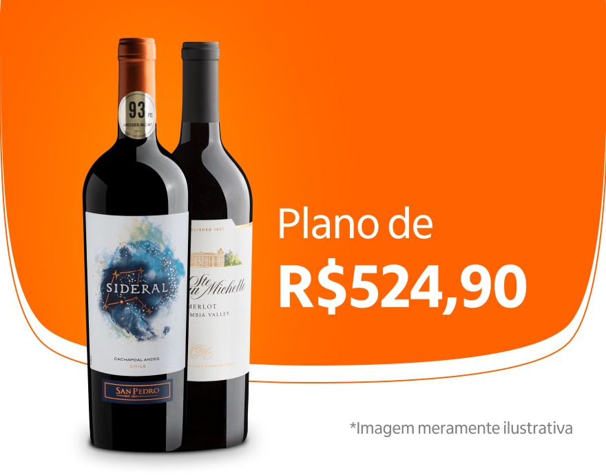 Banner com vinhos do plano Pra Impressionar por R$ 524,90