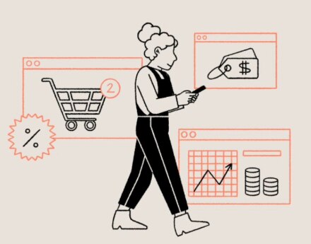 Ilustração representando o planejamento financeiro com a renda fixa