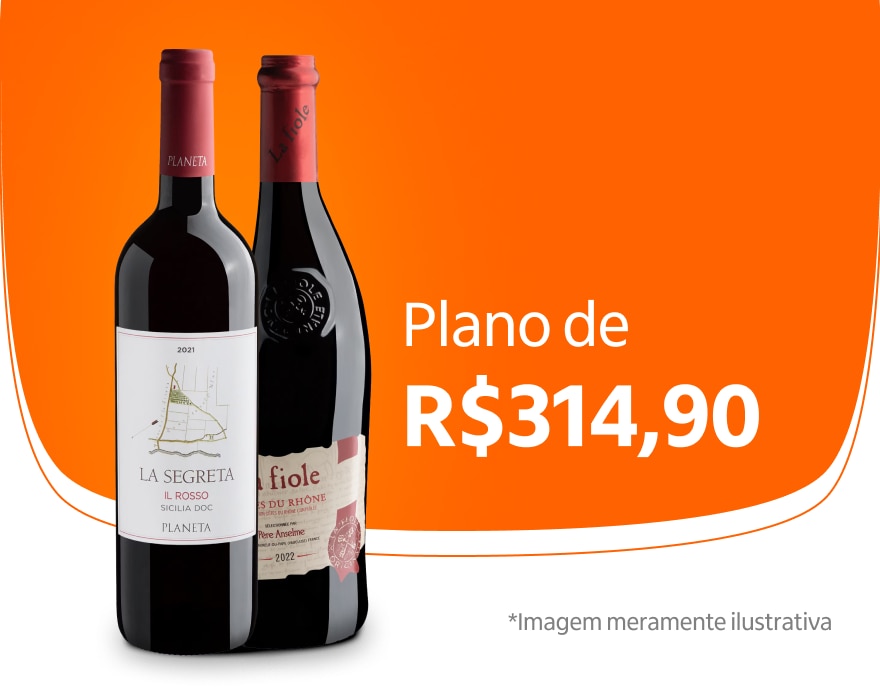 Banner com vinhos do plano Pra Eternizar por R$ 299,90
