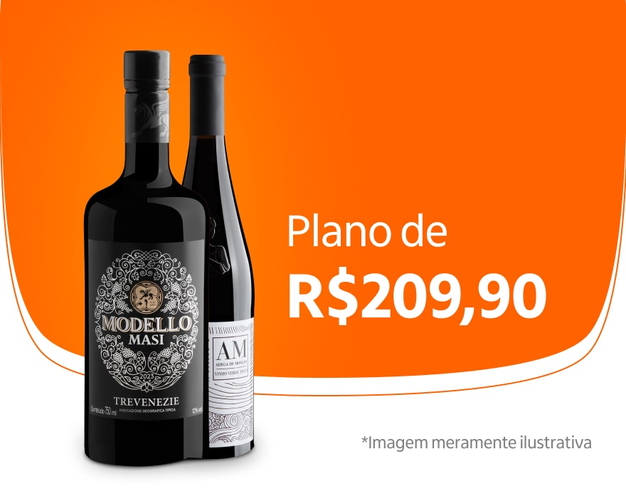 Banner com vinhos do plano Pra Apreciar por R$ 209,90