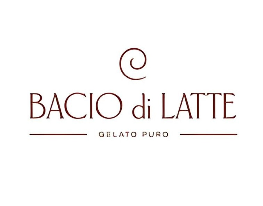 Logo da Bacio di Latte na cor marrom com o fundo branco