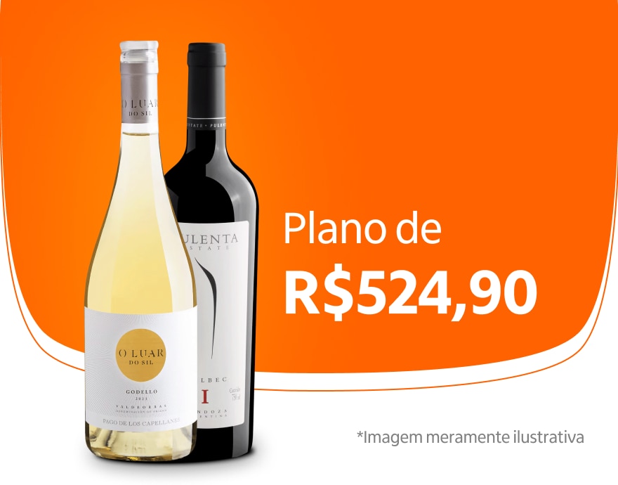 Banner com vinhos do plano Pra Impressionar por R$ 524,90