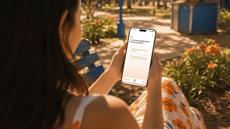 Cliente Itaú utilizando iai.i, a IA Generativa do Itaú no Superapp