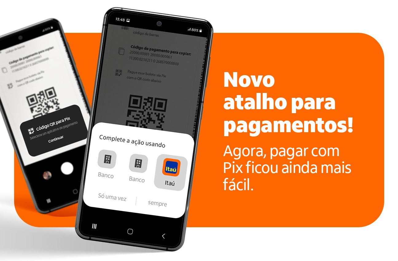 novo atalho para pagamentos! Agora, pagar com Pix ficou ainda mais fácil.