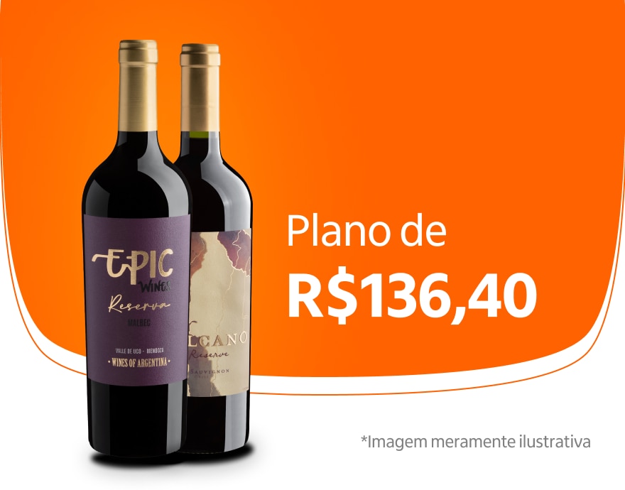 Banner com vinhos do plano Pra Explorar por R$ 136,40