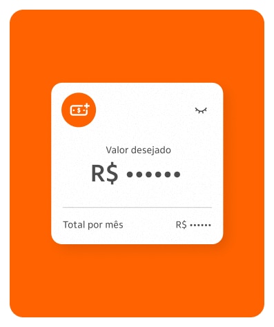 Cliente sorrindo enquanto vê o app Itaú.