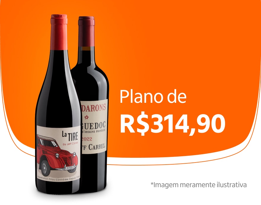 Banner com vinhos do plano Pra Eternizar por R$ 314,90