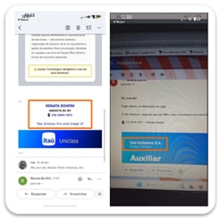 Criminosos pesquisam nomes de funcionários das empresas em redes sociais como o LinkedIn e usam essas identidades para dar credibilidade à abordagem.