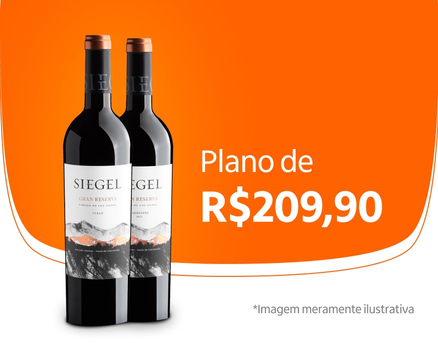 Banner com vinhos do plano Pra Apreciar por R$ 209,90