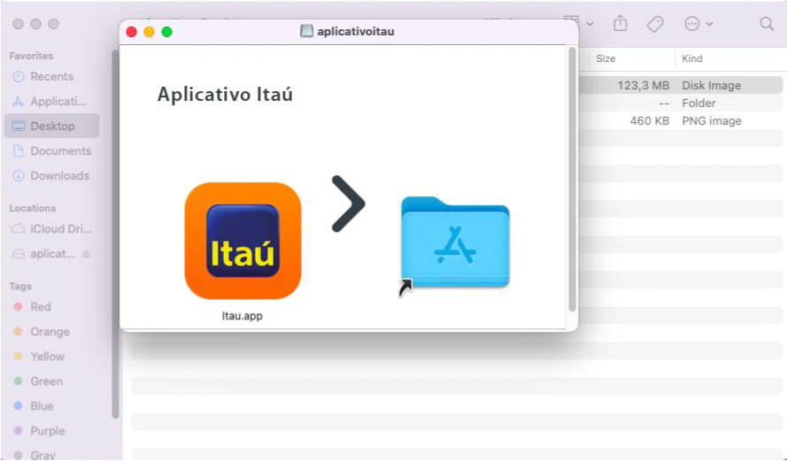 atualizar o aplicativo Itaú no computador segunda tela