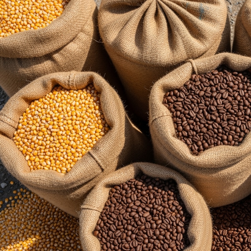 Fotografia de sacos de grãos 