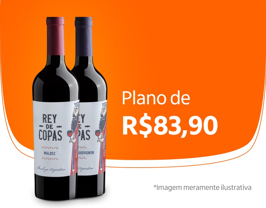 Banner com vinhos do plano Pra Conhecer por de R$ 83,90