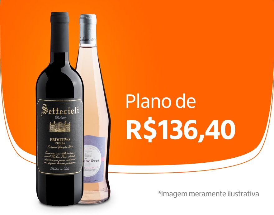 Banner com vinhos do plano Pra Explorar por R$ 136,40