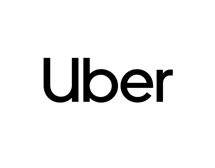 Logo da Uber em cor preto com o fundo branco