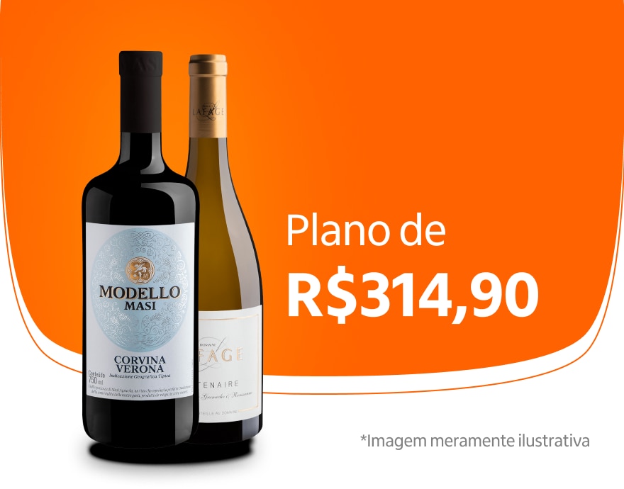Banner com vinhos do plano Pra Eternizar por R$ 314,90