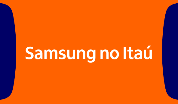 A imagem apresenta produtos Samsung como televisão, smartwatch e smartphone.