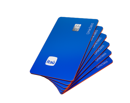 Imagem dos cartões Uniclass na cor azul.
