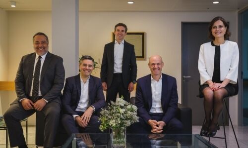 Management of Itaú Private Bank (v.l.n.r.): Thiago Tanure (Head of Private Banking), Daniel Baumann (CFO/COO), Rodrigo Braga (Head of Markets), Stefan Jenni (CEO) and Carolina Thomaz (CRO)