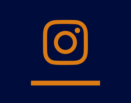 Logo do Instagram com o fundo azul do Itaú Personnalité